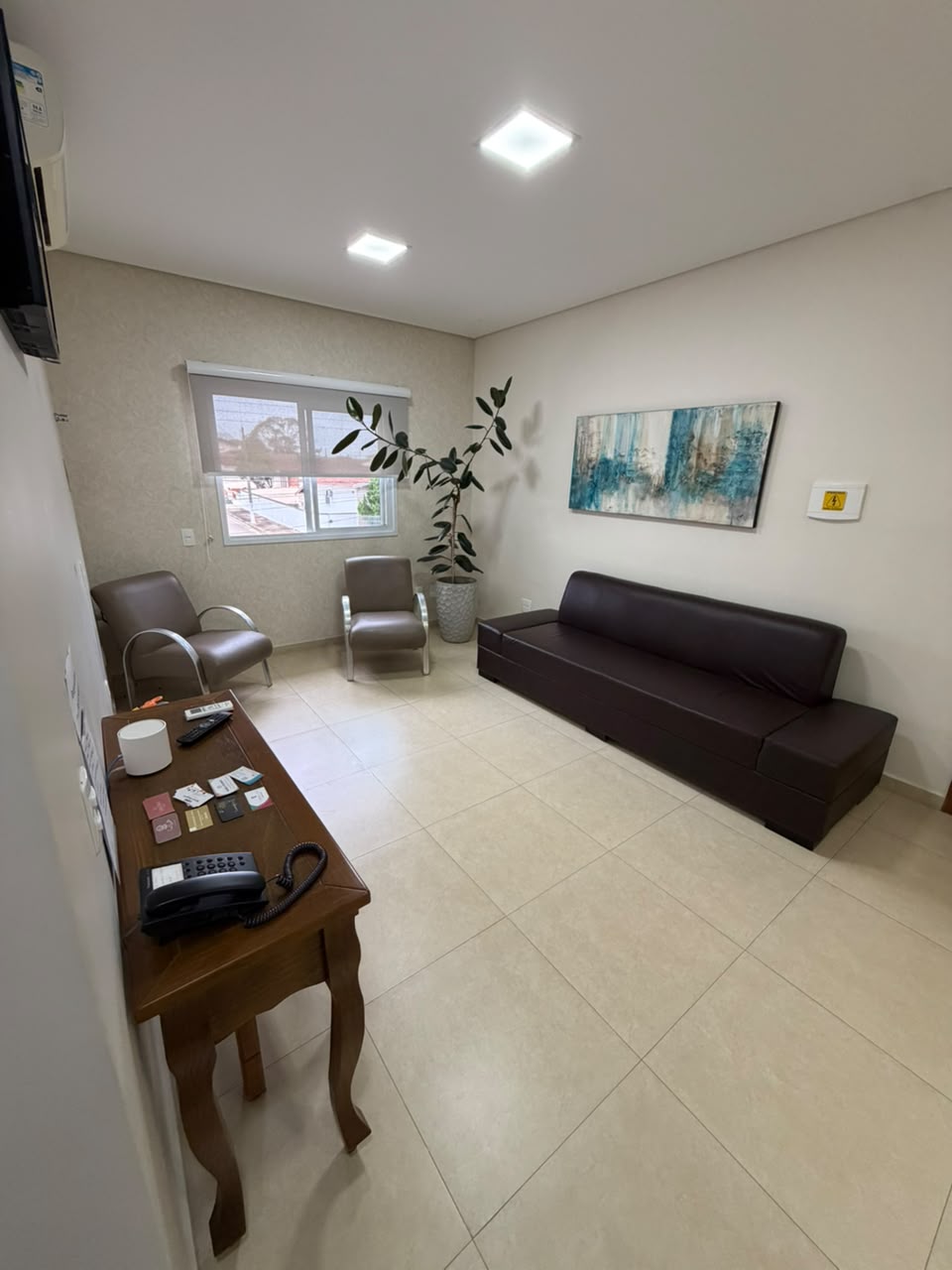 Sala de espera do piso superior da Clínica Revita